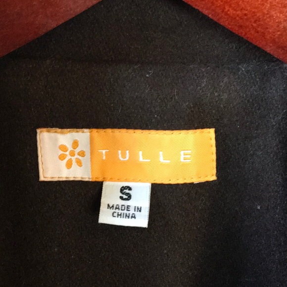 Tulle Brown Wool Blend Coat sz S - Picture 7 of 16